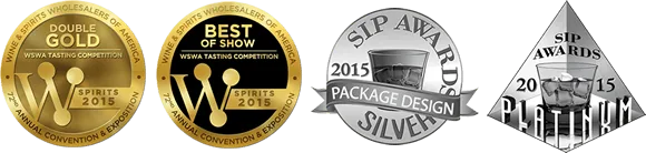 Award medals: WSWA Double Gold 2015, WSWA Best of Show 2015, SIP Awards Package Design Silver 2015, SIP Awards Platinum 2015